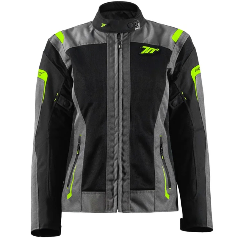 Kurtka motocyklowa damska Seventy Degrees SD-JT68 Sahara czarno-fluo-żółta