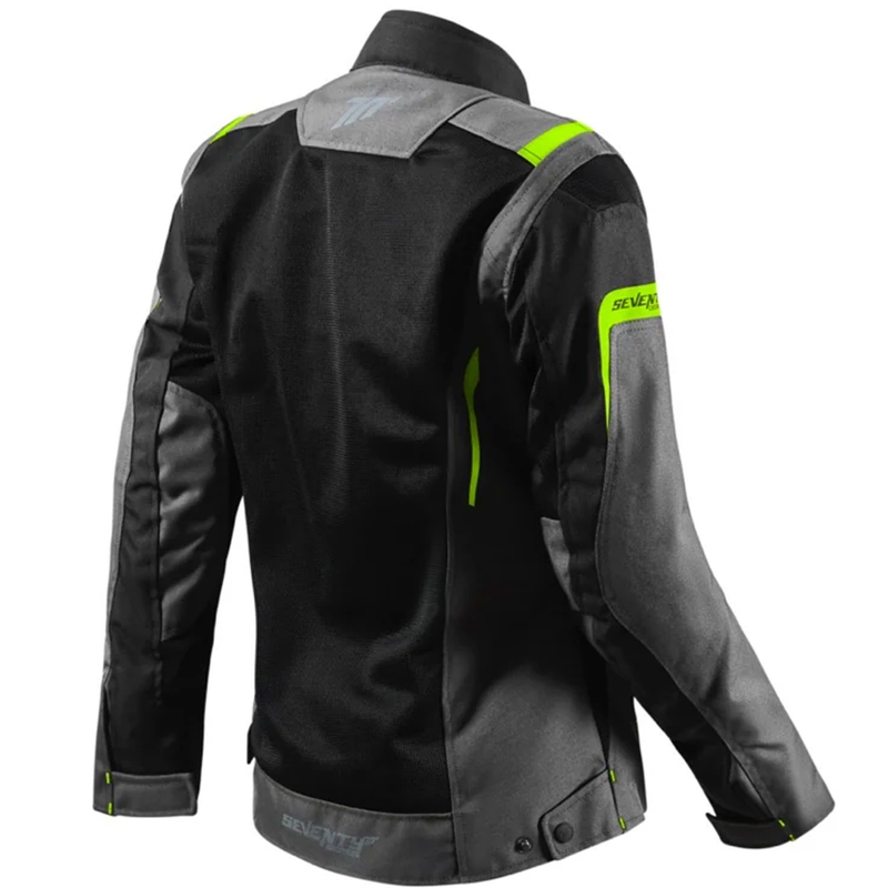 Kurtka motocyklowa damska Seventy Degrees SD-JT68 Sahara czarno-fluo-żółta