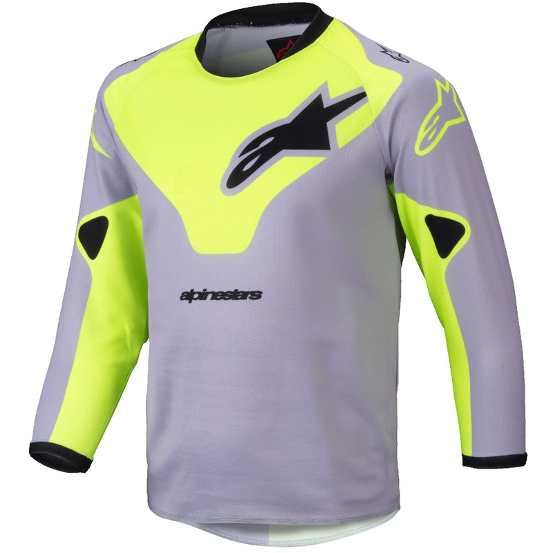 Dziecięca koszulka motocrossowa Alpinestars Racer Veil Dziecięca szaro-fluo żółta