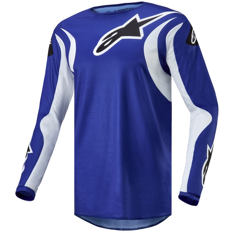 Koszulka motocrossowa Alpinestars Fluid Lucent niebiesko-biało-czarna
