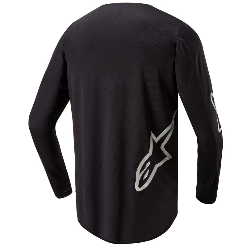 Koszulka motocrossowa Alpinestars Fluid Lucent w kolorze czarno-srebrnym