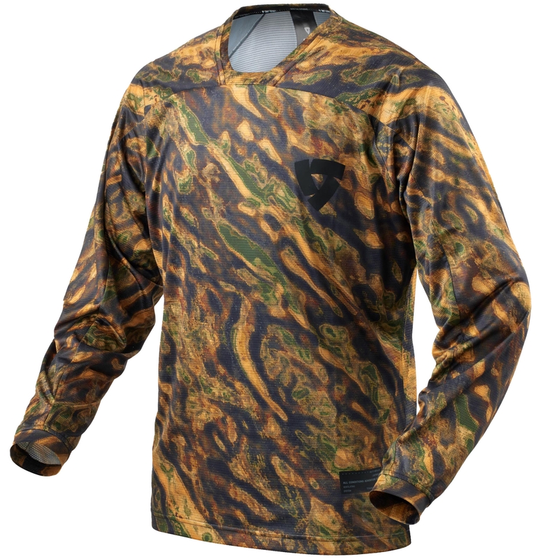 Koszulka motocrossowa Revit Emulsion brązowo-czarna