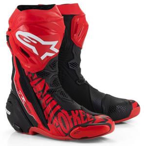 Buty motocyklowe Alpinestars Supertech R Vented limitowana edycja Francesco Bagnaia czerwono-czarne