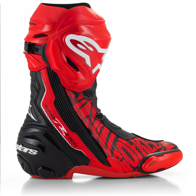Buty motocyklowe Alpinestars Supertech R Vented limitowana edycja Francesco Bagnaia czerwono-czarne