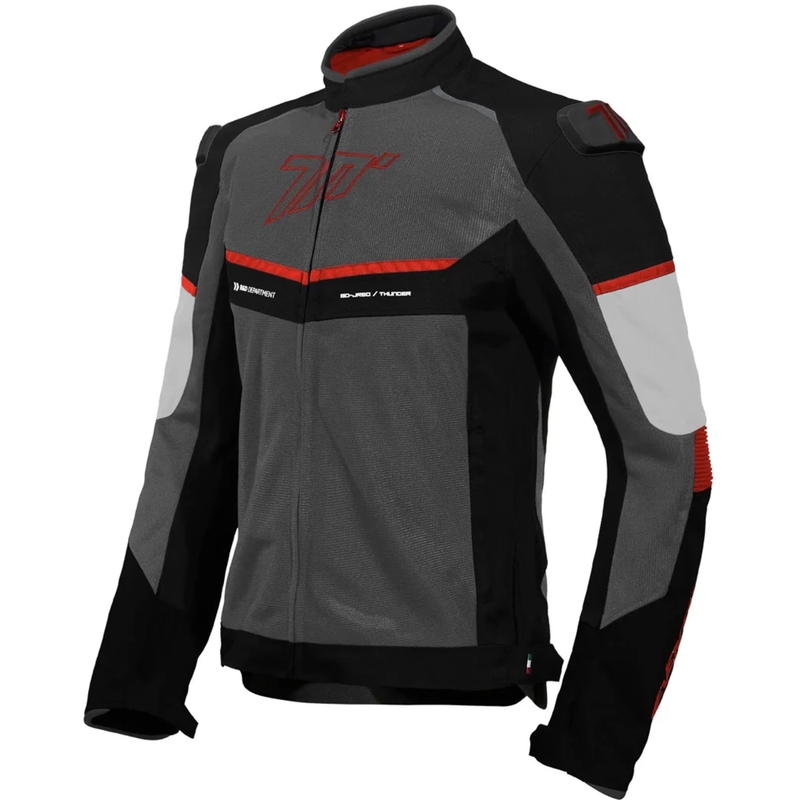 Kurtka motocyklowa Seventy Degrees SD-JR60 Thunder czarno-czerwona