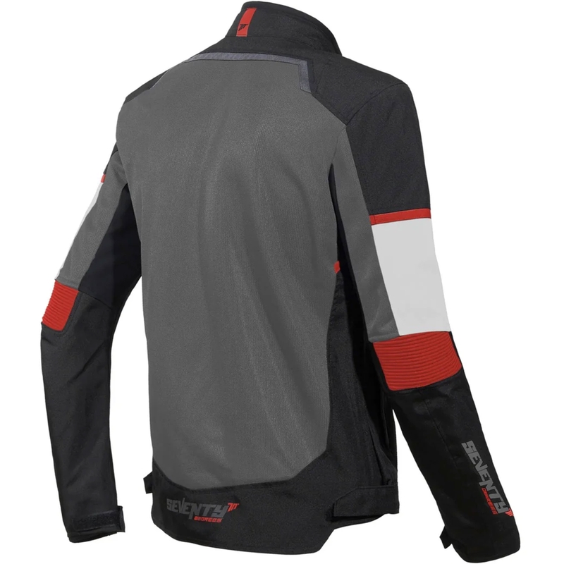 Kurtka motocyklowa Seventy Degrees SD-JR60 Thunder czarno-czerwona