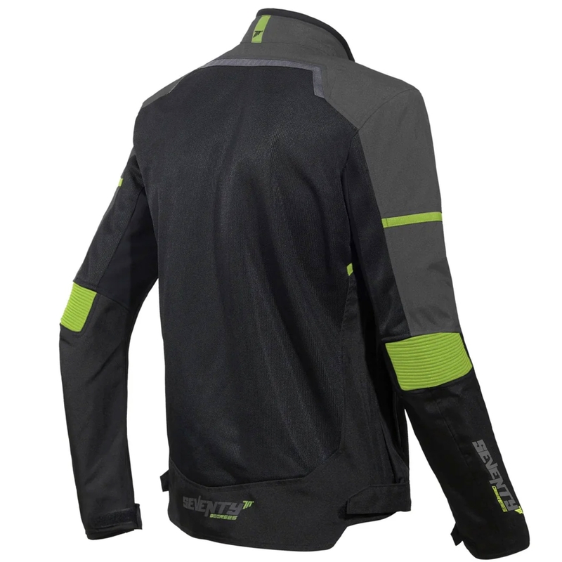 Kurtka motocyklowa Seventy Degrees SD-JR60 Thunder czarno-fluo-żółta