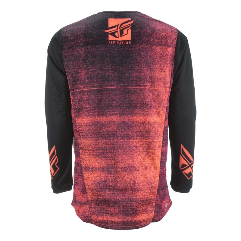 Motocrossowa koszulka FLY Racing Kinetic NOIZ 2019 - USA czarno-fluo czerwona wyprzedaż