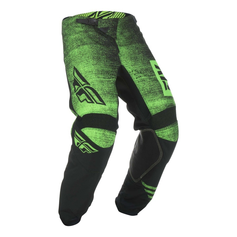 Motocrossowe spodnie FLY Racing Kinetic NOIZ 2019 - USA czarno-fluo zielone wyprzedaż