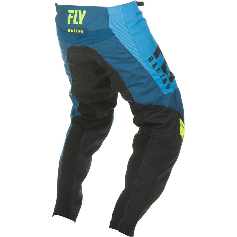 Motocrossowe spodnie FLY Racing F-16 2019 - USA niebiesko-czarno-fluo żółte wyprzedaż
