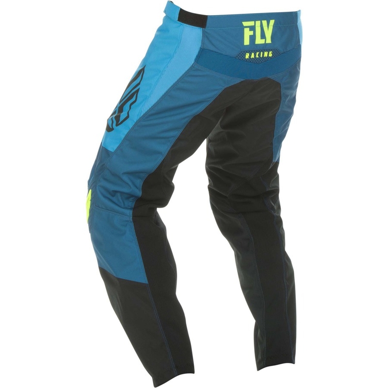 Motocrossowe spodnie FLY Racing F-16 2019 - USA niebiesko-czarno-fluo żółte wyprzedaż
