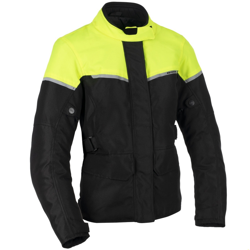 Kurtka motocyklowa damska Oxford Spartan Long WP czarno-fluo-żółta