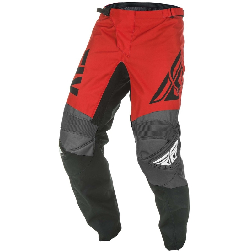 Motocrossowe spodnie FLY Racing F-16 2019 - USA czerwono-czarno-szare wyprzedaż