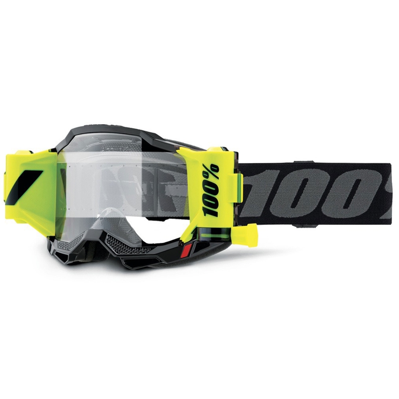 Gogle motocrossowe Accuri 2 Forecast 100% czarne z przezroczystym pleksiglasem
