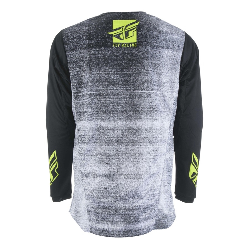 Motocrossowa koszulka FLY Racing Kinetic NOIZ 2019 - USA czarno-fluo żółta wyprzedaż