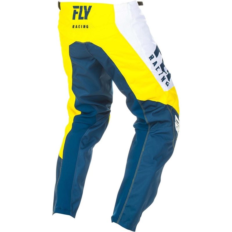 Motocrossowe spodnie FLY Racing F-16 2019 - USA żółto-biało-niebieskie wyprzedaż
