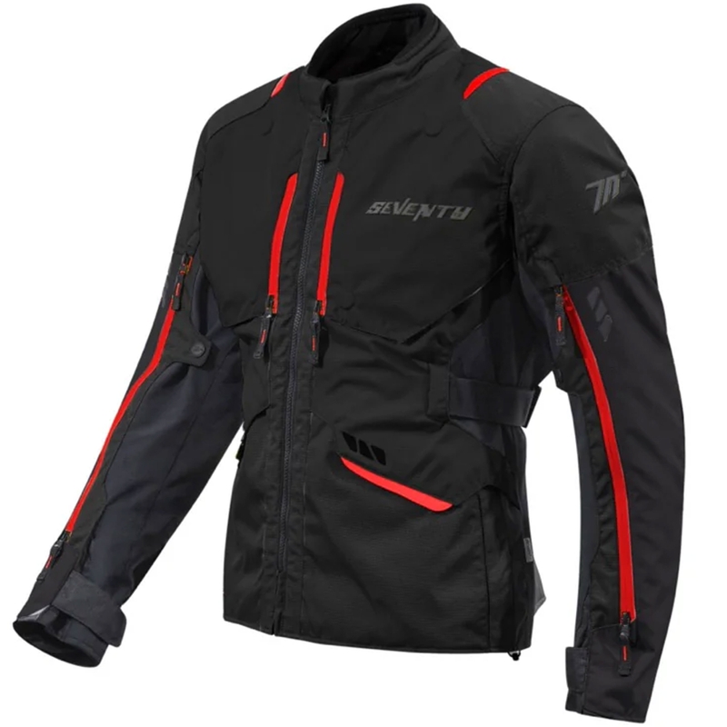 Kurtka motocyklowa Seventy Degrees SD-JT67 Tanami czarno-czerwona