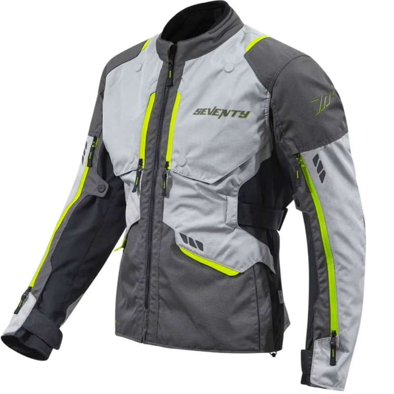 Kurtka motocyklowa Seventy Degrees SD-JT67 Tanami czarno-szaro-fluo-żółta