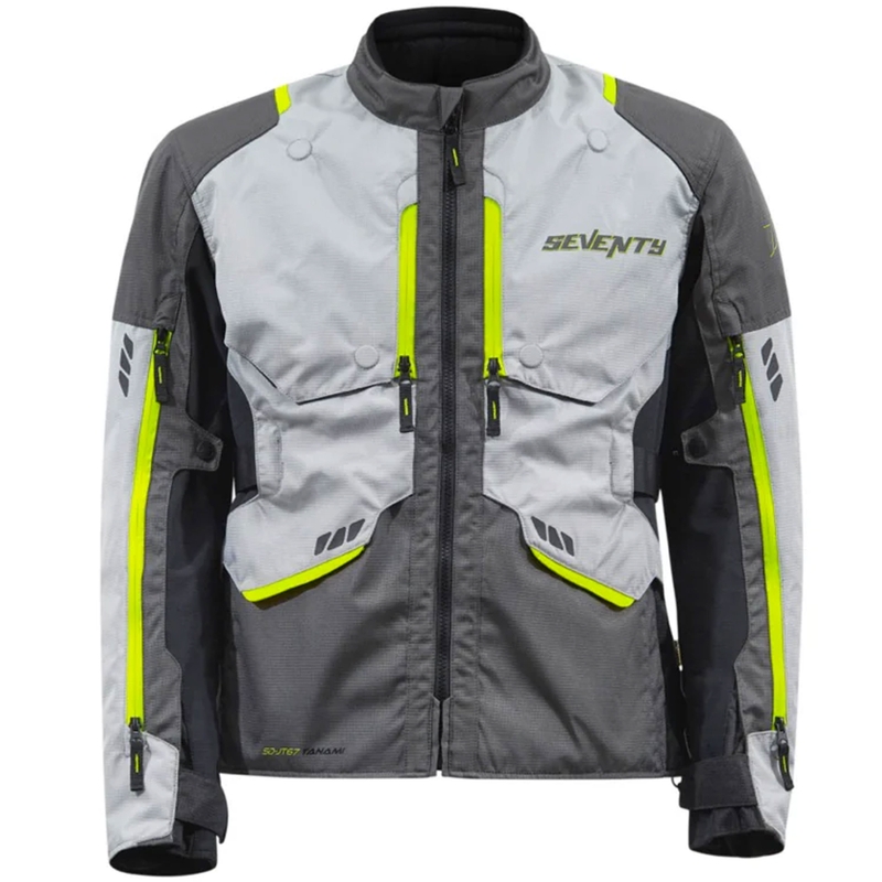 Kurtka motocyklowa Seventy Degrees SD-JT67 Tanami czarno-szaro-fluo-żółta