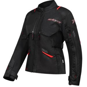 Kurtka motocyklowa damska Seventy Degrees SD-JT69 Tanami czarno-czerwona