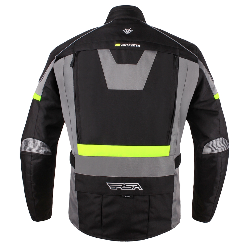 Kurtka motocyklowa RSA Desert czarno-szaro-fluo żółta wyprzedaż
