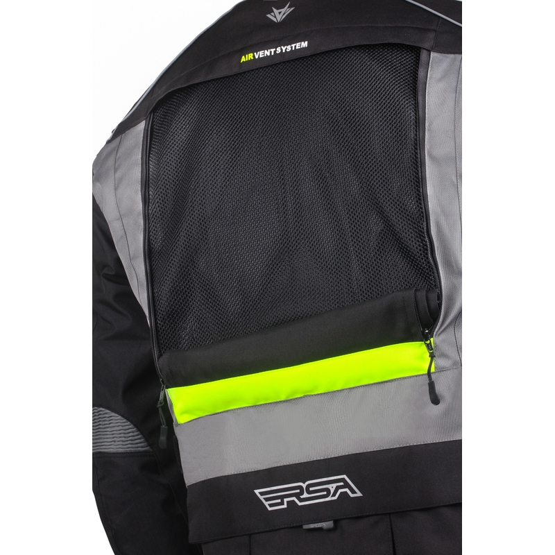 Kurtka motocyklowa RSA Desert czarno-szaro-fluo żółta wyprzedaż