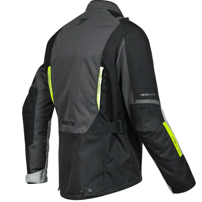 Kurtka motocyklowa Seventy Degrees SD-JT83 Tonale czarno-szaro-fluo-żółta