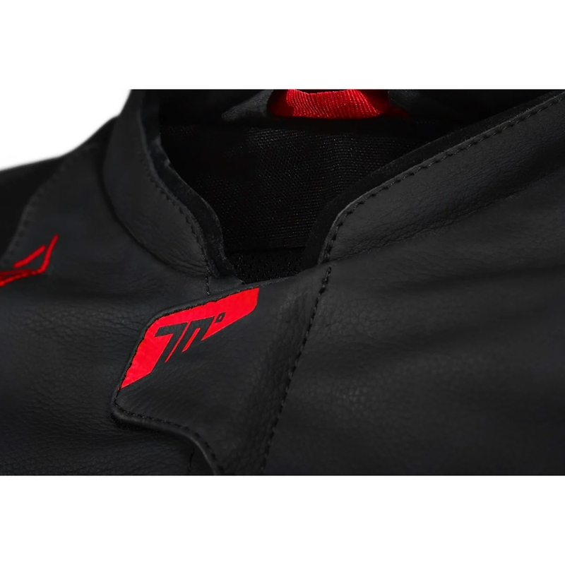 Kurtka motocyklowa skórzana Seventy Degrees SD-JL24 Spoiler czarno-czerwona