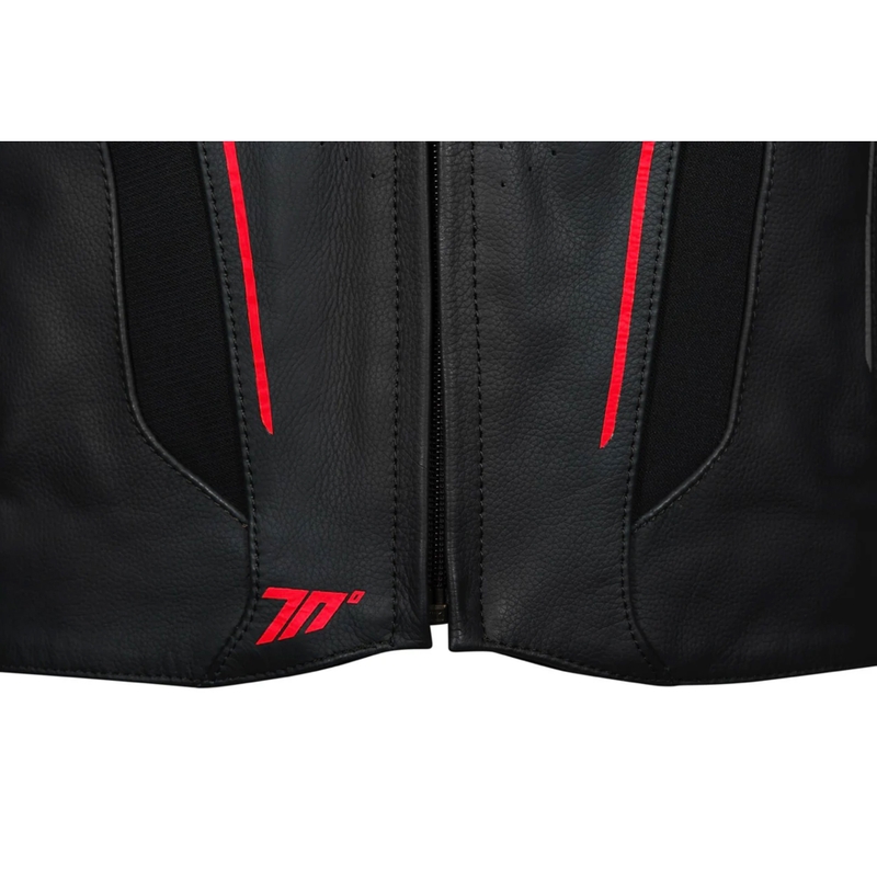 Kurtka motocyklowa skórzana Seventy Degrees SD-JL24 Spoiler czarno-czerwona