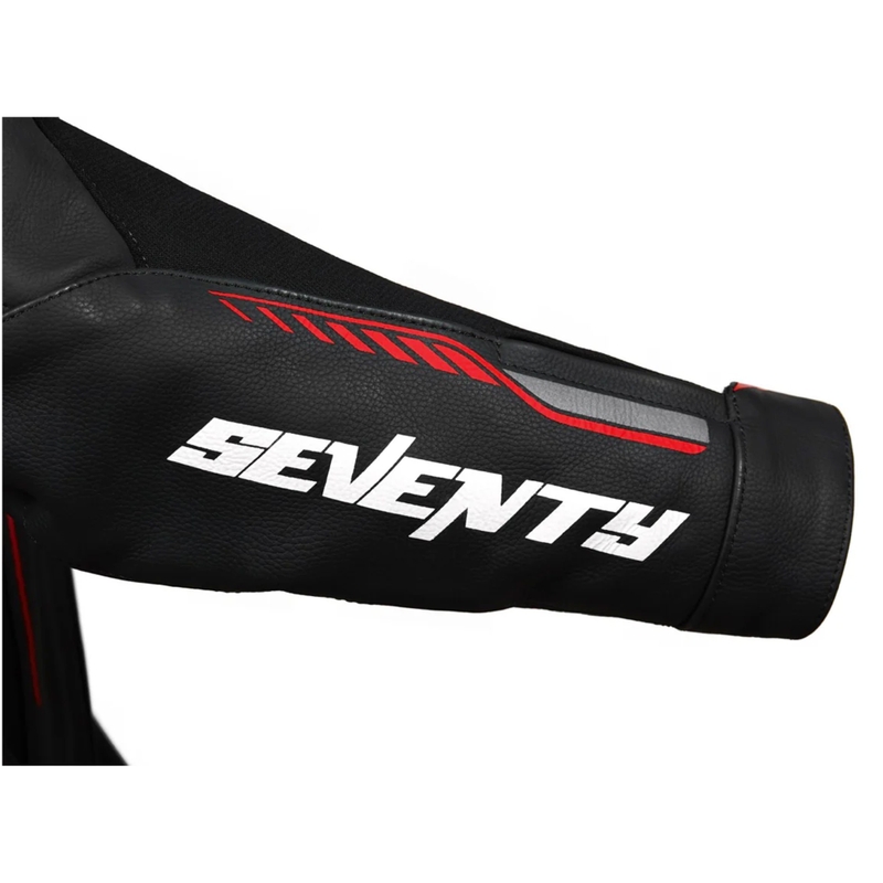 Kurtka motocyklowa skórzana Seventy Degrees SD-JL24 Spoiler czarno-czerwona