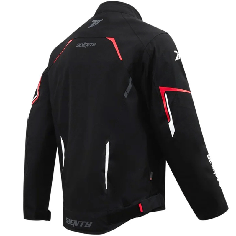 Kurtka motocyklowa Seventy Degrees SD-JR65 Piston czarno-czerwono-biała