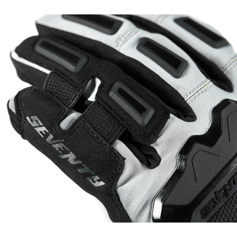 Rękawice motocyklowe Seventy Degrees SD-T13 Aspen Light czarno-szaro-fluo żółte