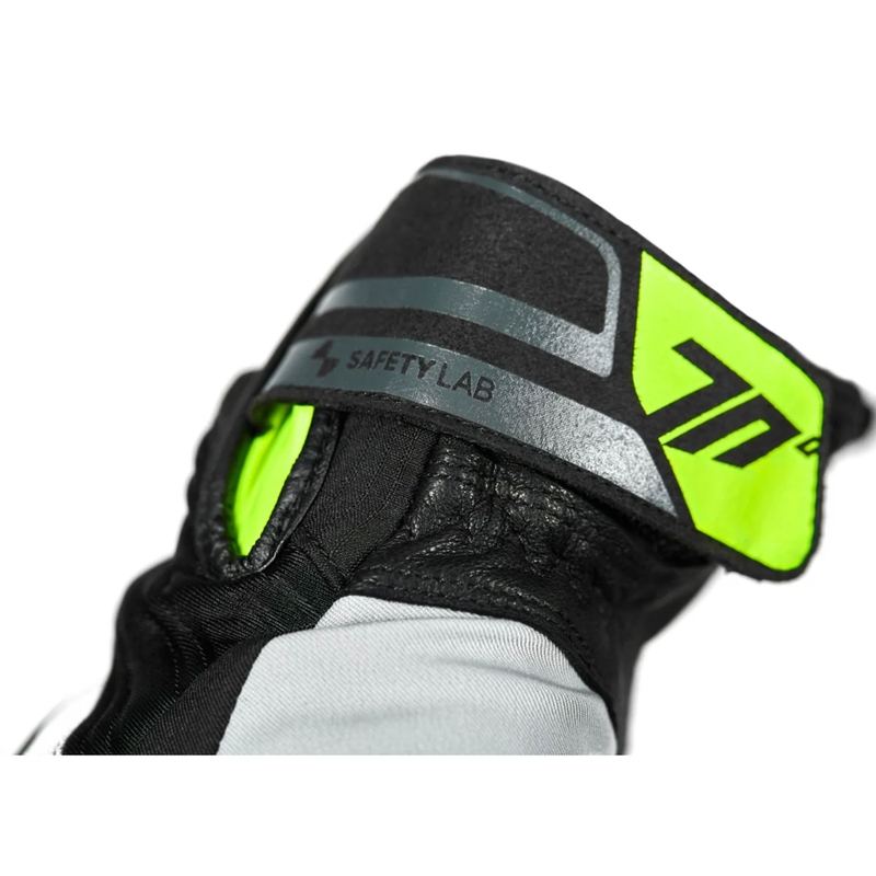 Rękawice motocyklowe Seventy Degrees SD-T13 Aspen Light czarno-szaro-fluo żółte