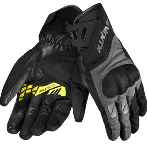 Rękawice motocyklowe Seventy Degrees SD-T55 Atak w kolorze czarno-fluo-żółtym