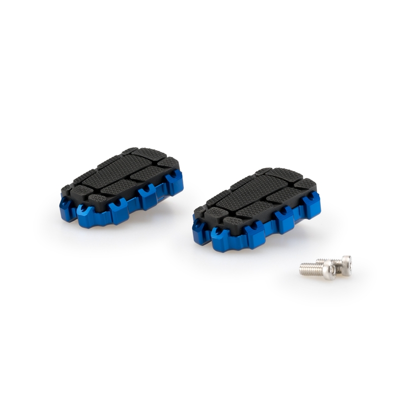 Footpegs without adapters PUIG ENDURO 2.0 blue with rubber