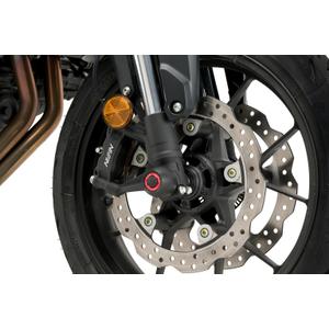 Axle sliders PUIG PHB19 21496N black without color caps, front