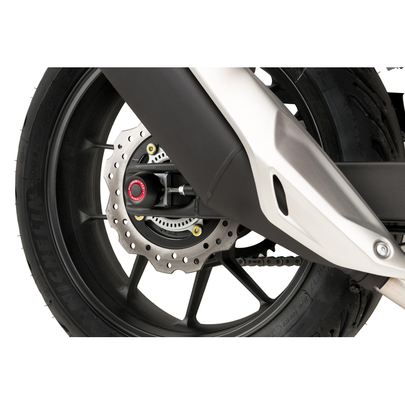 Axle sliders PUIG PHB19 black without color caps, rear for HONDA CB 750 Hornet 2023-2026