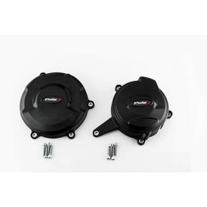 Engine covers PUIG Track for Championship 21505N black included 2 covers
