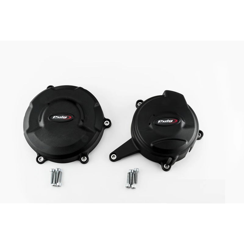 Engine covers PUIG Track for Championship black included 2 covers