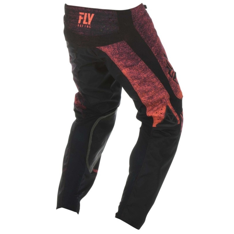 Motocrossowe spodnie FLY Racing Kinetic NOIZ 2019 - USA czarno-fluo czerwone