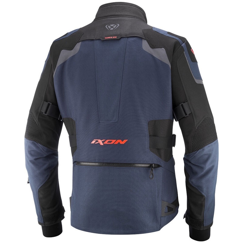 Kurtka motocyklowa IXON Odin niebiesko-czarno-fluo czerwona