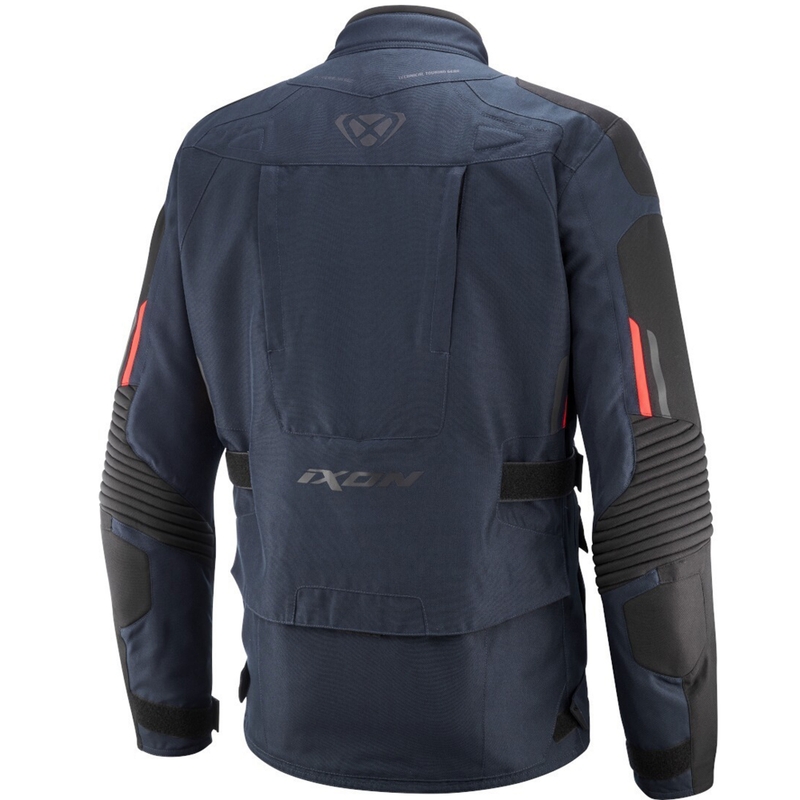 Kurtka motocyklowa IXON Midgard niebiesko-fluo czerwona