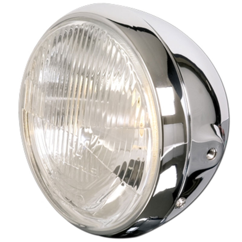 Reflektor przedni Highsider Smart British Style H4 chromowany