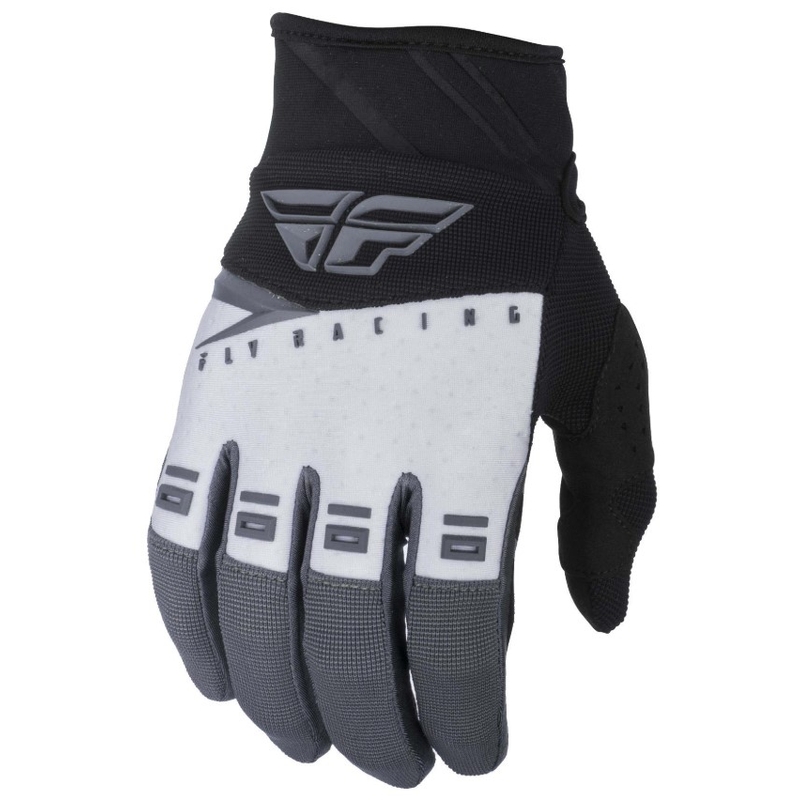 Motocrossowe rękawice FLY Racing F-16 2019 - USA czarno-biało-szare