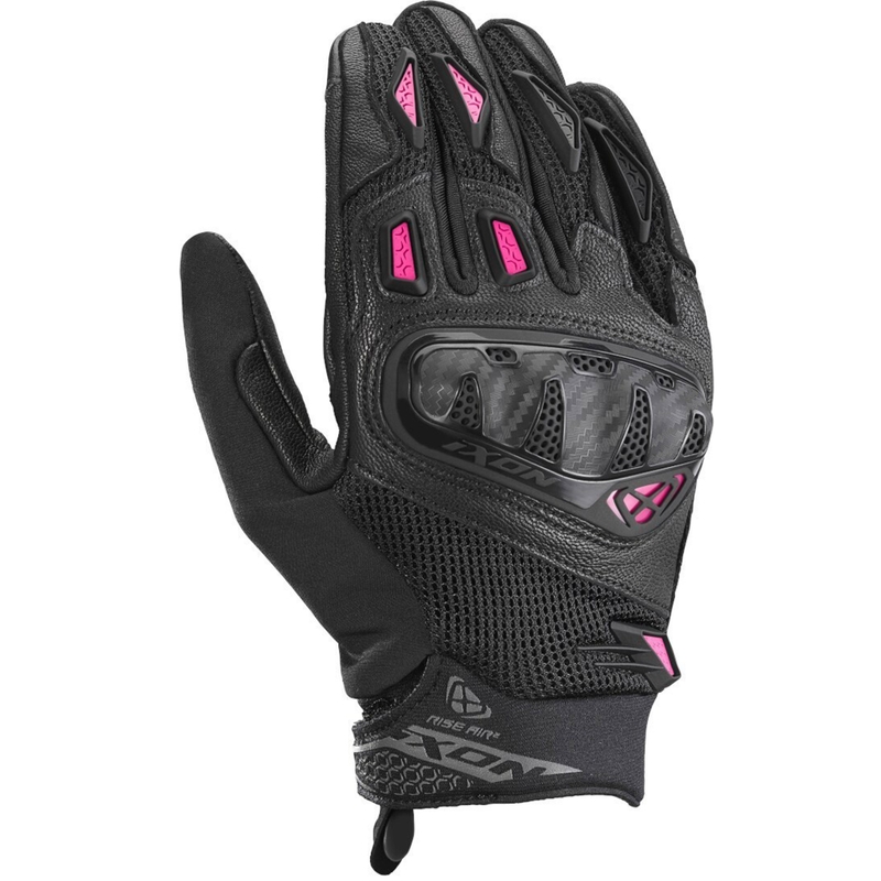 Damskie rękawice motocyklowe IXON Rise Air 2 czarno-różowe