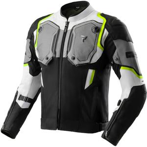 Kurtka motocyklowa Rebelhorn Borg II czarno-szaro-fluo-żółta