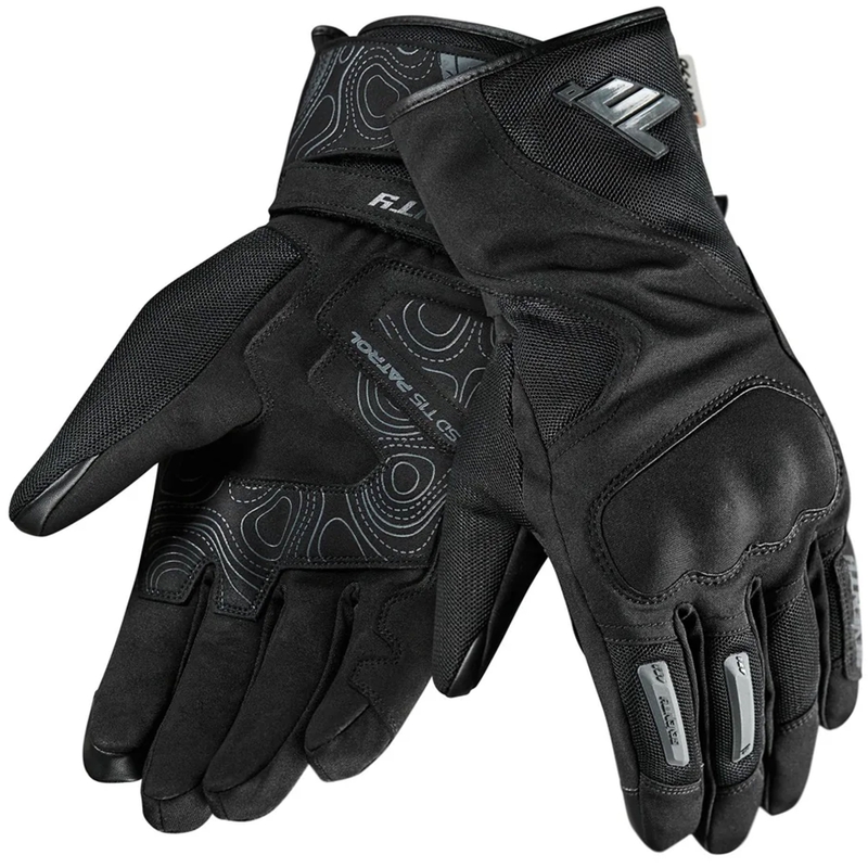 Rękawice motocyklowe patrolowe Seventy Degrees SD-T15 w kolorze czarnym