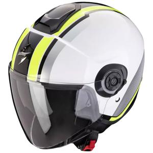 Otevřená helma na motorku Scorpion EXO-CITY II VEL bílo-fluo žlutá