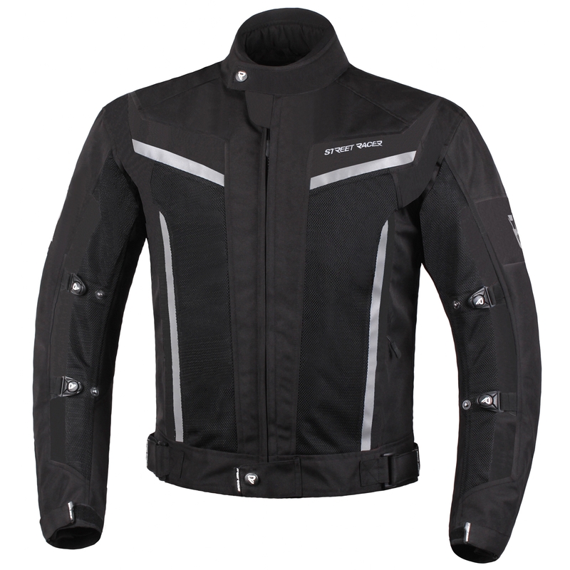 Kurtka motocyklowa Street Racer Elite czarna wyprzedaż
