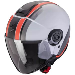 Otevřená helma na motorku Scorpion CORPION EXO-CITY II VEL matná šedo-červená